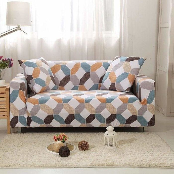 Modern Printed Sofa Cover - 2 or 3 Seats