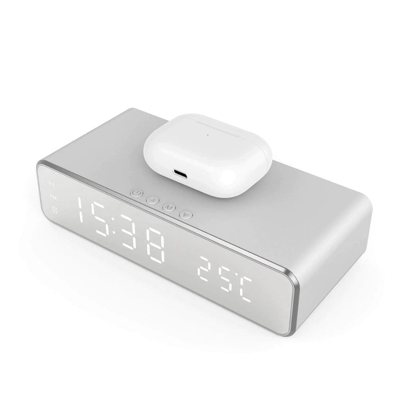 Reloj digital con cargador inalámbrico - TechCharge