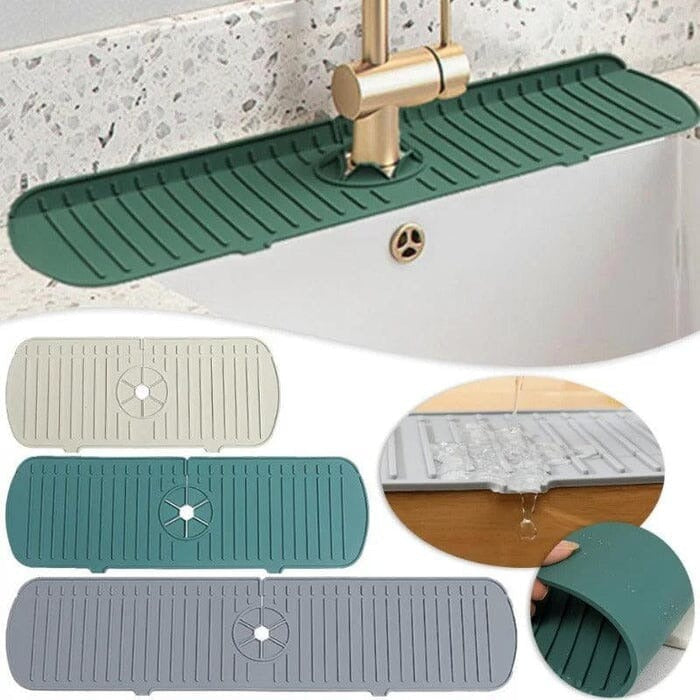 Silicone Kitchen Faucet Drain Mat - SplashFree