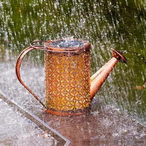 Garden Decoration Watering Can with Solar Led Light