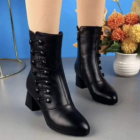 Italian Women's Leather Boots - BellaVita
