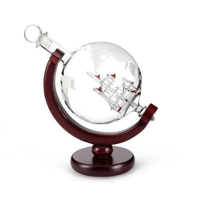 Borosilicate Glass Globe Shaped Whiskey Decanter