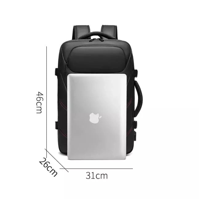 Men's Casual Waterproof Travel Bag with USB Charging