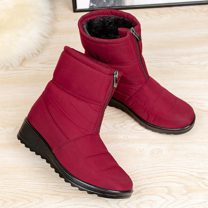 Women's Waterproof Velvet Winter Boots - CozyWarm