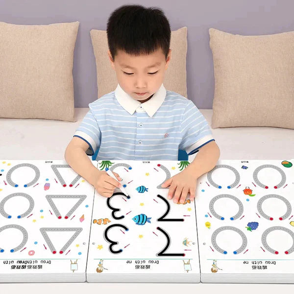 Children's Drawing and Tracing Notebook - Magic Book