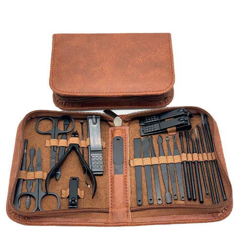 Professional Stainless Steel Men's Manicure Kit