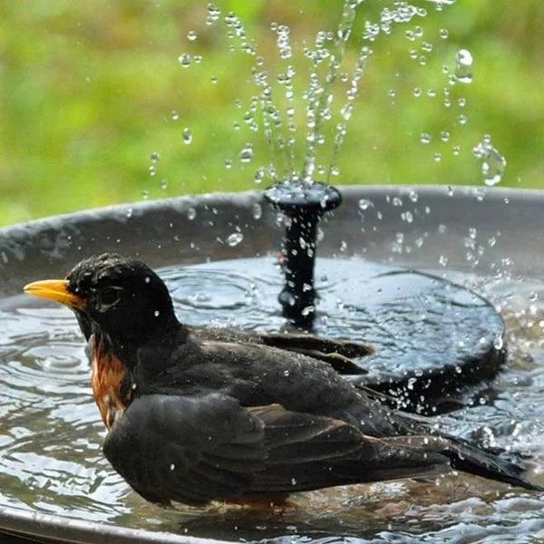 Bird Fountain with Solar Panel - Garden Decoration