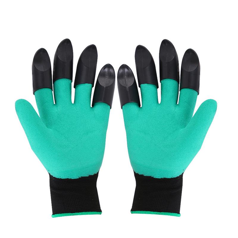 Par de guantes de jardinería de 8 garras