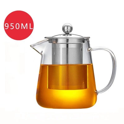 Borosilicate Glass Teapot with Stainless Steel Infuser