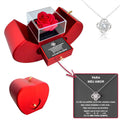 925 Silver Necklace with Rose Pendant and Love Letter - LoveLetter