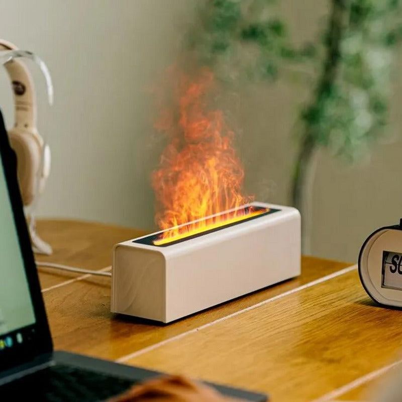 Aroma Diffuser Humidifier with RGB Flame Effect