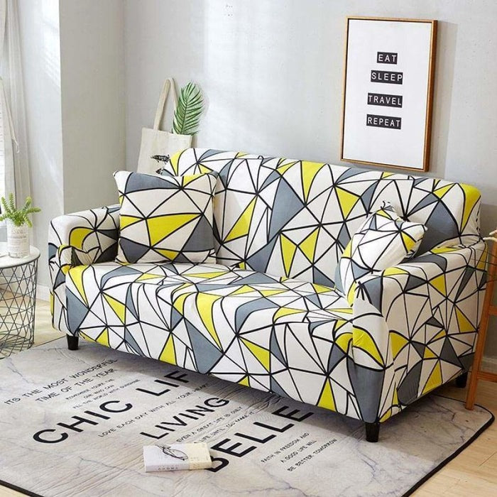 Modern Printed Sofa Cover - 2 or 3 Seats