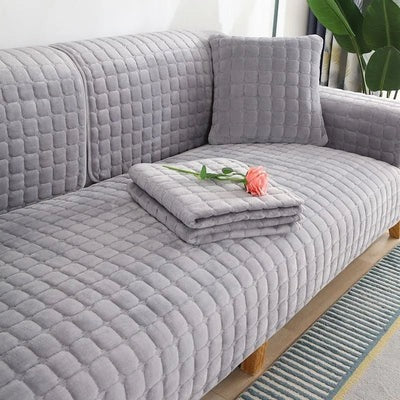 Universal Non-Slip Velvet Sofa Cover - SoftShield