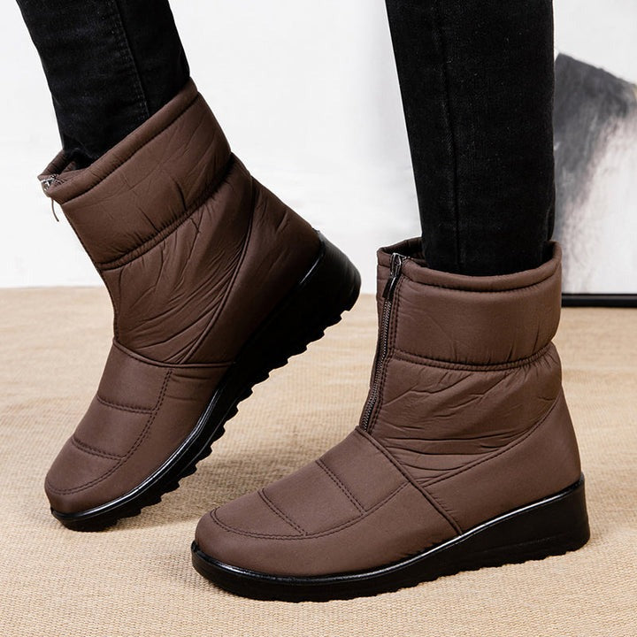 Women's Waterproof Velvet Winter Boots - CozyWarm