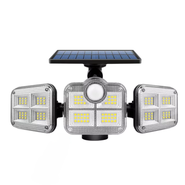 Foco LED solar de 3 focos de 800 W - EcoLight