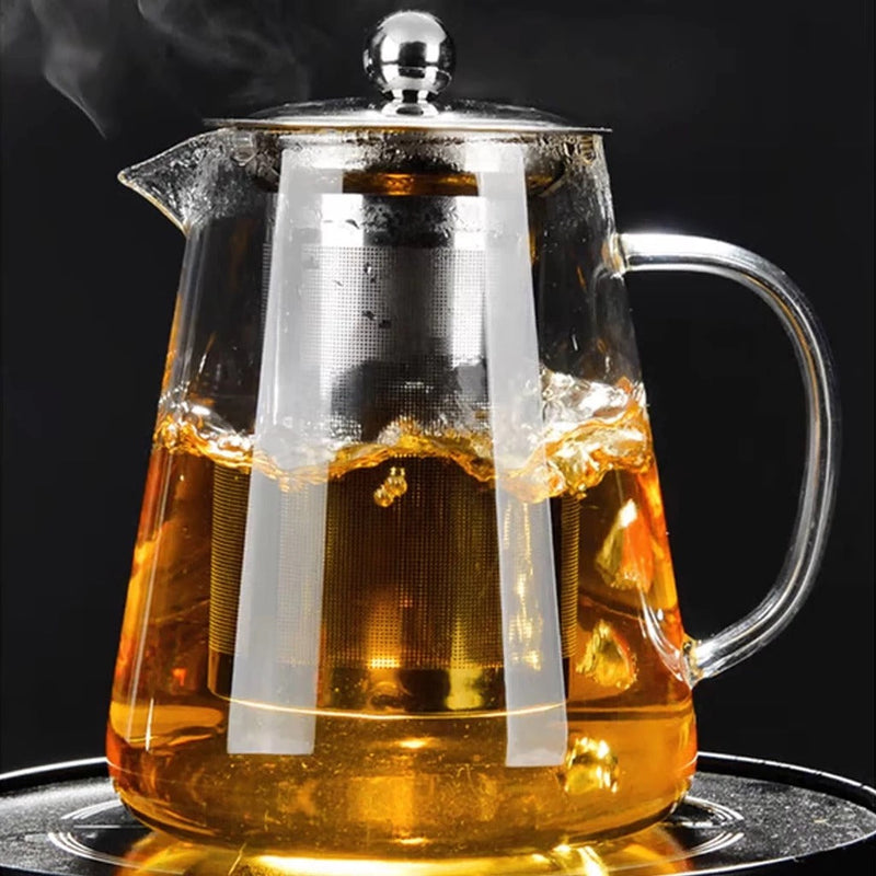 Borosilicate Glass Teapot with Stainless Steel Infuser