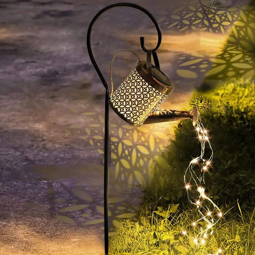 Garden Decoration Watering Can with Solar Led Light