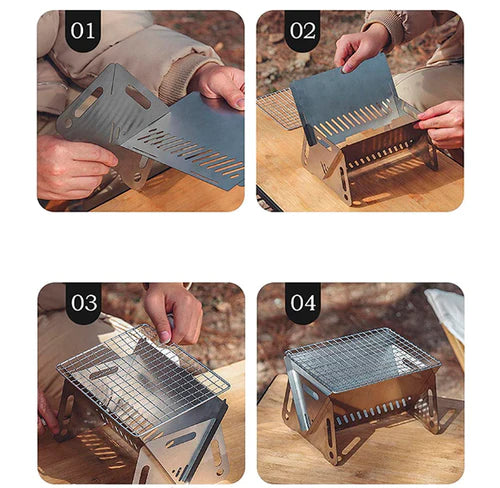 Multifunctional Portable Stainless Steel Barbecue Grill - Grill Master