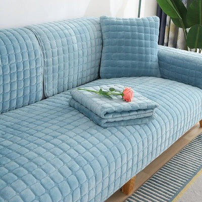 Universal Non-Slip Velvet Sofa Cover - SoftShield