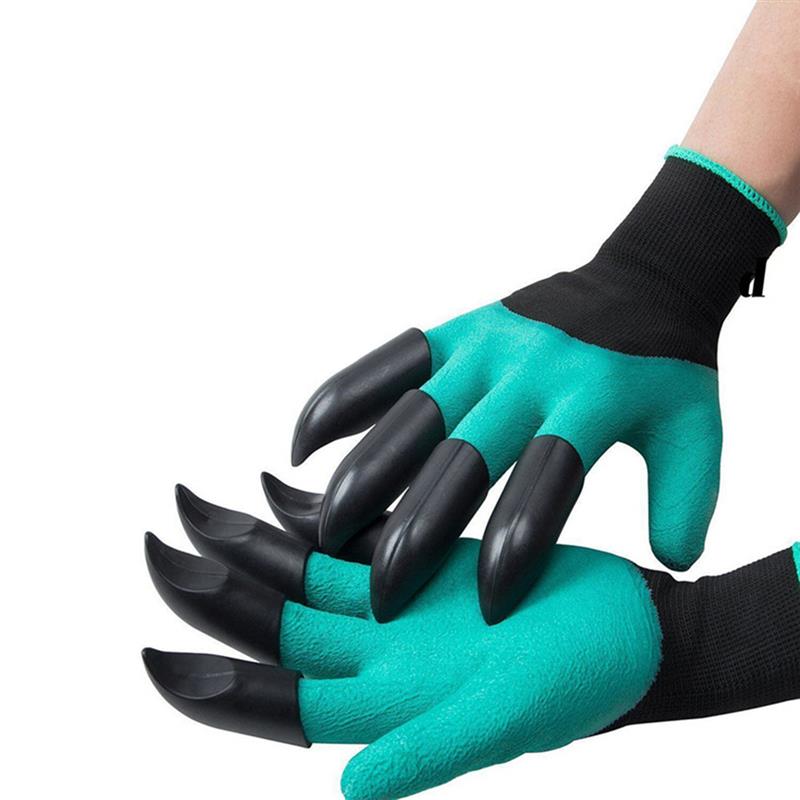Par de guantes de jardinería de 8 garras