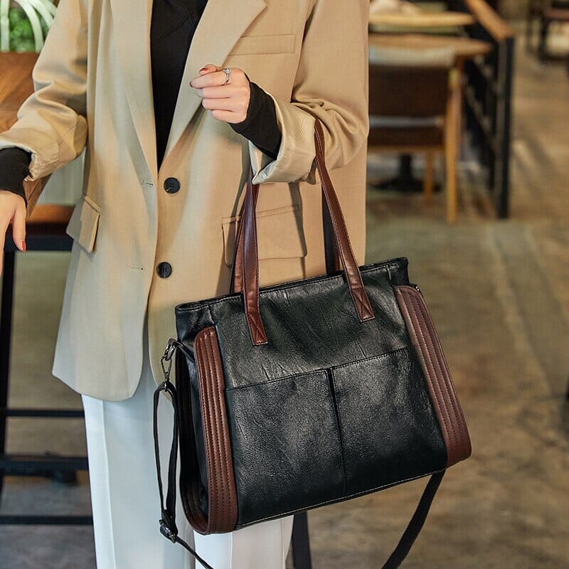Versatile Women's Leather Tote Bag - ChicCarry