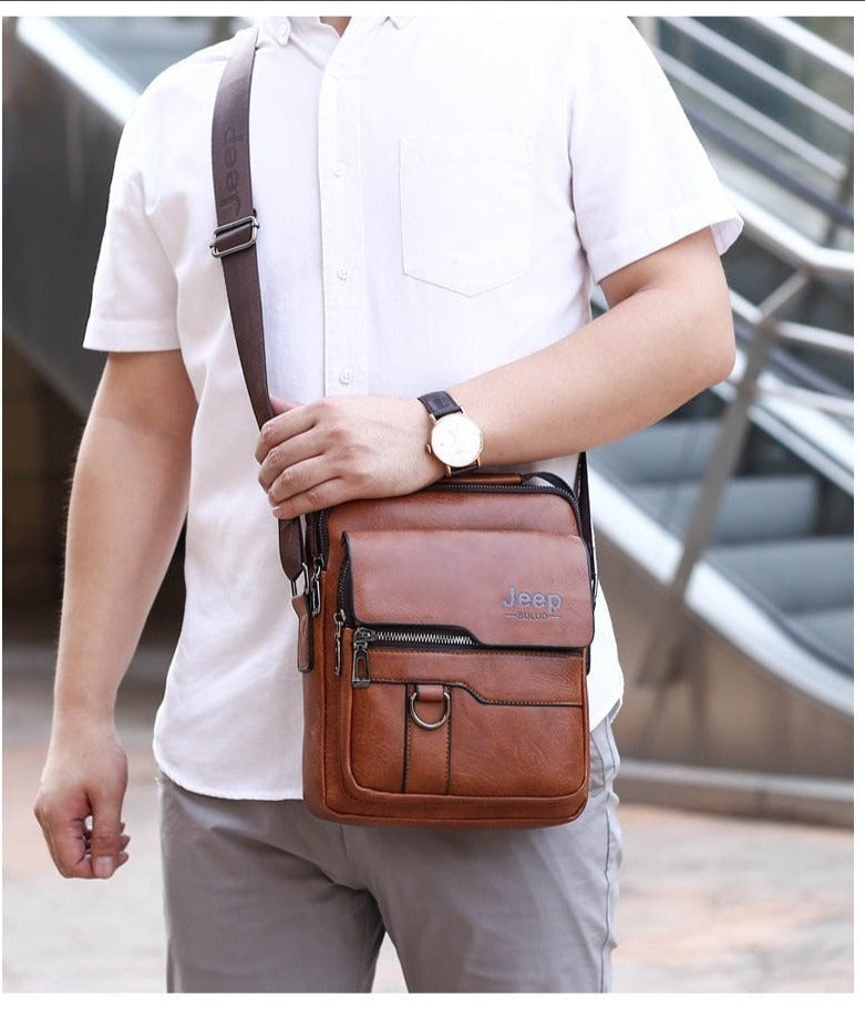 Men's Leather Jeans Bag + Free Leather Wallet