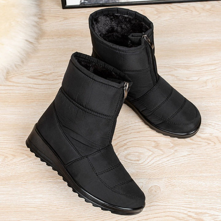 Women's Waterproof Velvet Winter Boots - CozyWarm
