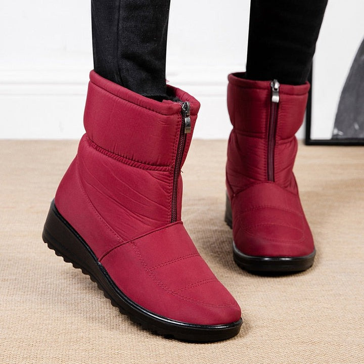 Women's Waterproof Velvet Winter Boots - CozyWarm