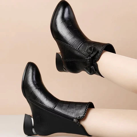 Women's Winter Soft Leather Boots - Winter Soft