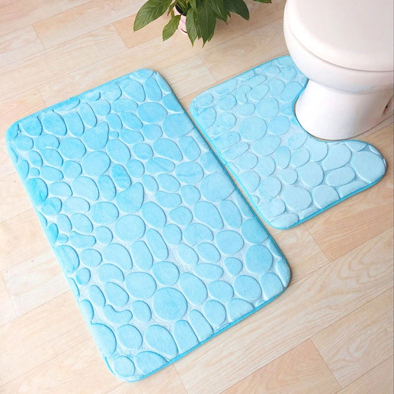Kit 3 Absorbent Bathroom Mats