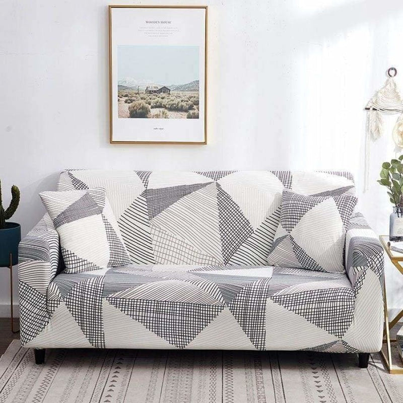 Modern Printed Sofa Cover - 2 or 3 Seats
