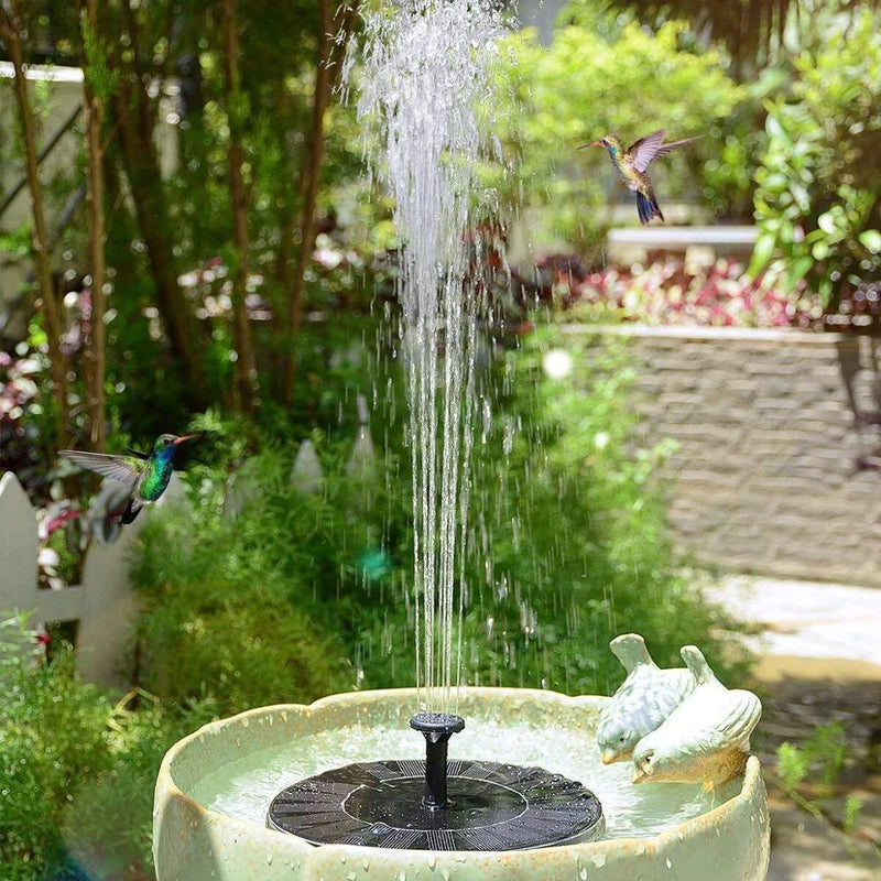 Bird Fountain with Solar Panel - Garden Decoration