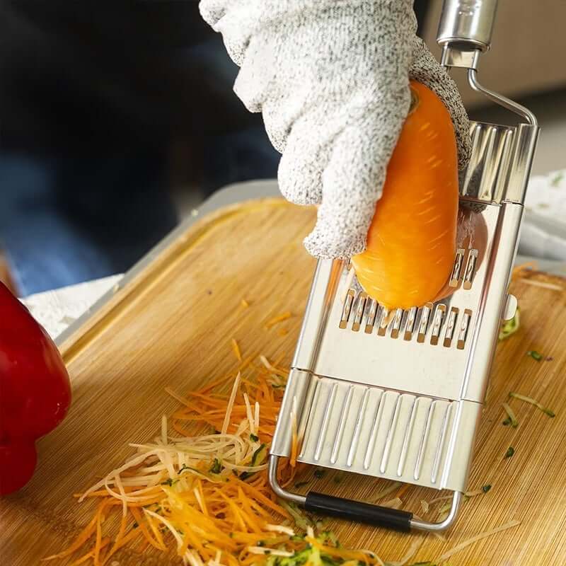 Rallador de verduras multiusos profesional con 4 cuchillas