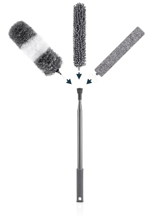 Kit de plumero de microfibra con mango extensible