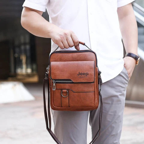 Men's Leather Jeans Bag + Free Leather Wallet