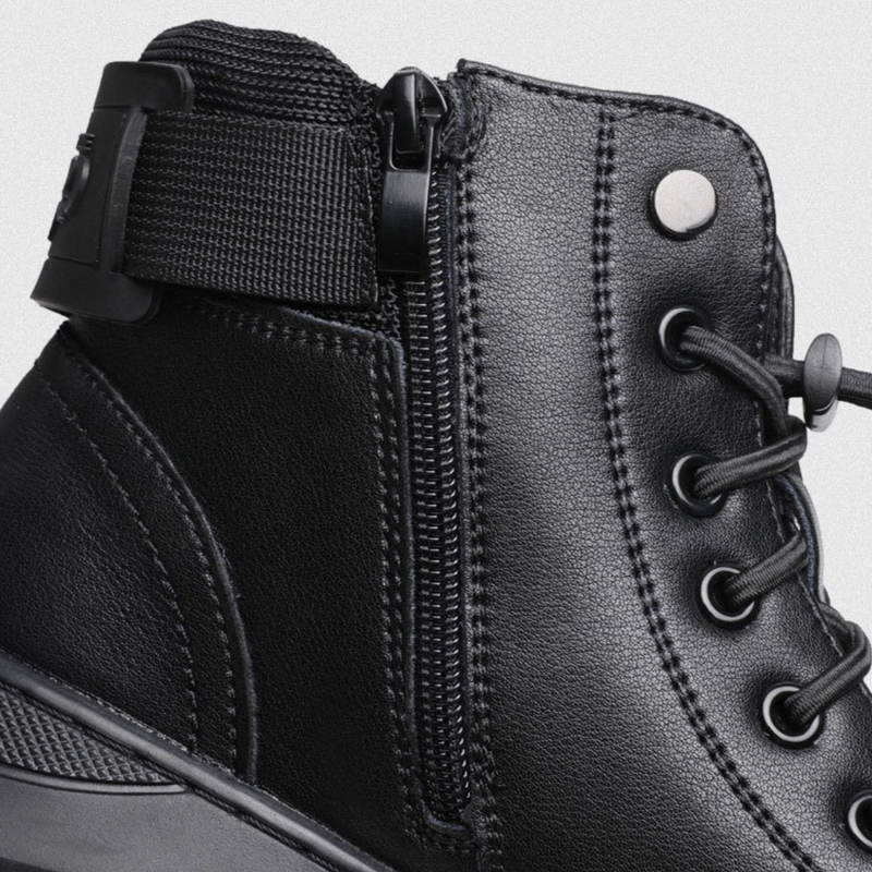 Men's Leather Combat Boots - UrbanStyle