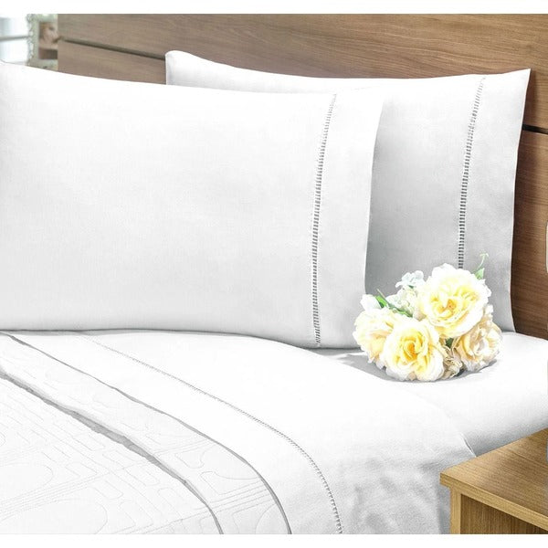 Juego de sábanas y fundas de almohada de 400 hilos - Punto Palito - SleepRoyal