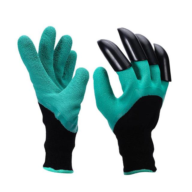 Par de guantes de jardinería de 8 garras