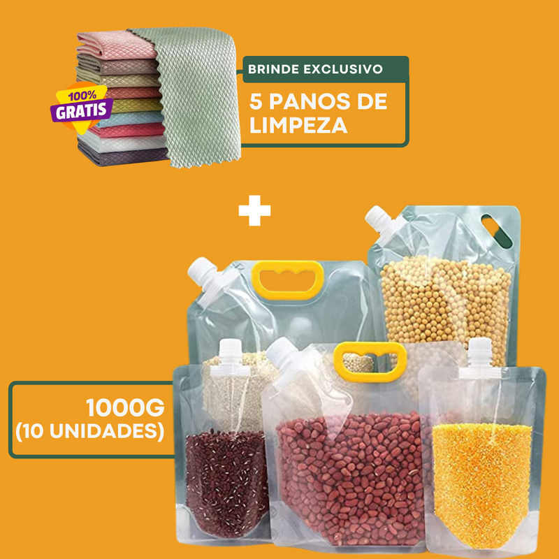 Premium Reusable Food Storage Bags - Buy 5 Get 10 + Exclusive Gifts 🎁