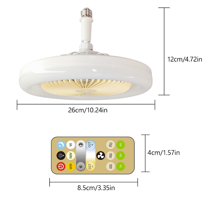 Ventilador de techo con luces LED integradas