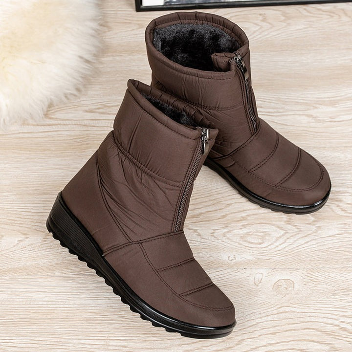 Women's Waterproof Velvet Winter Boots - CozyWarm