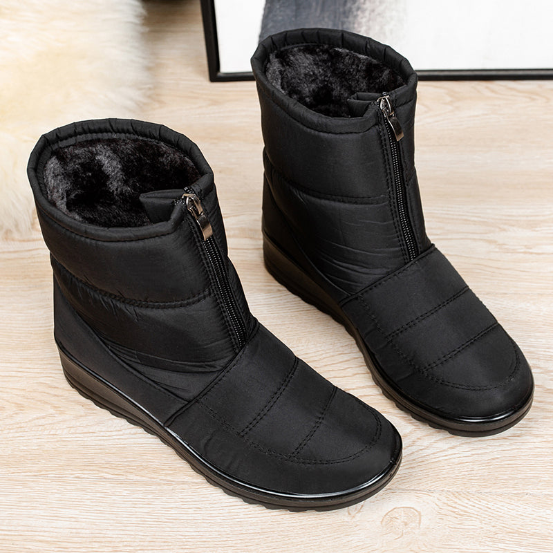 Women's Waterproof Velvet Winter Boots - CozyWarm