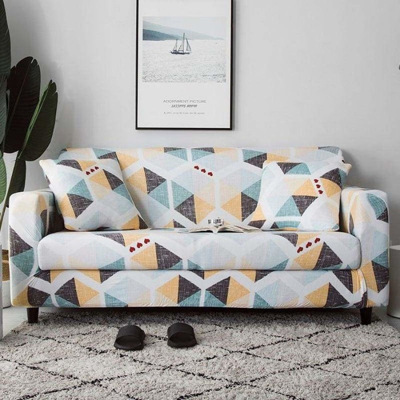 Modern Printed Sofa Cover - 2 or 3 Seats