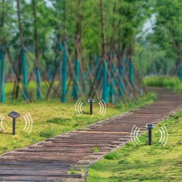 Repelente solar ultrasónico de plagas, resistente al agua las 24 horas