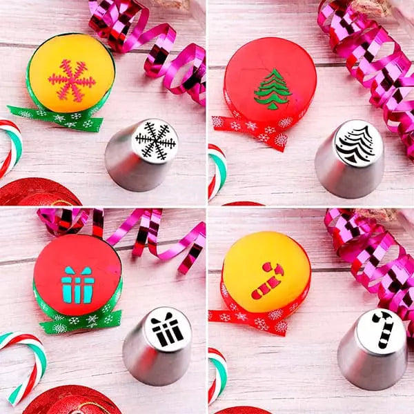 Kit with 4 Christmas Piping Tips 