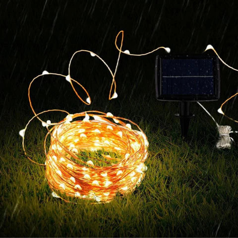 Solar Christmas String Lights with 8 Lighting Modes - Installation in 1 minute