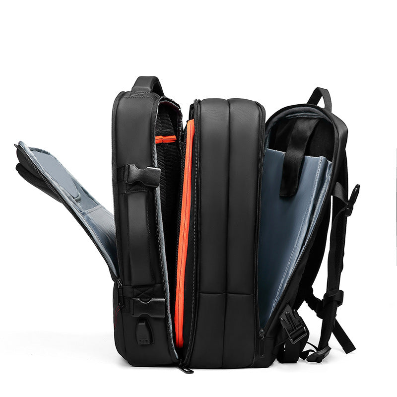 Men's Casual Waterproof Travel Bag with USB Charging