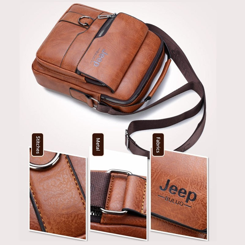 Men's Leather Jeans Bag + Free Leather Wallet