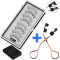 Natural Reusable Magnetic Eyelashes - 4 Pairs with 5 Magnets Each