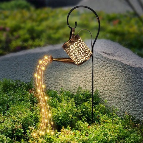 Garden Decoration Watering Can with Solar Led Light